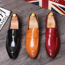 Свадебные туфли; 3 цвета; кожаная обувь с красной подошвой; мужские туфли для вождения в деловом стиле; лоферы; Повседневная обувь;