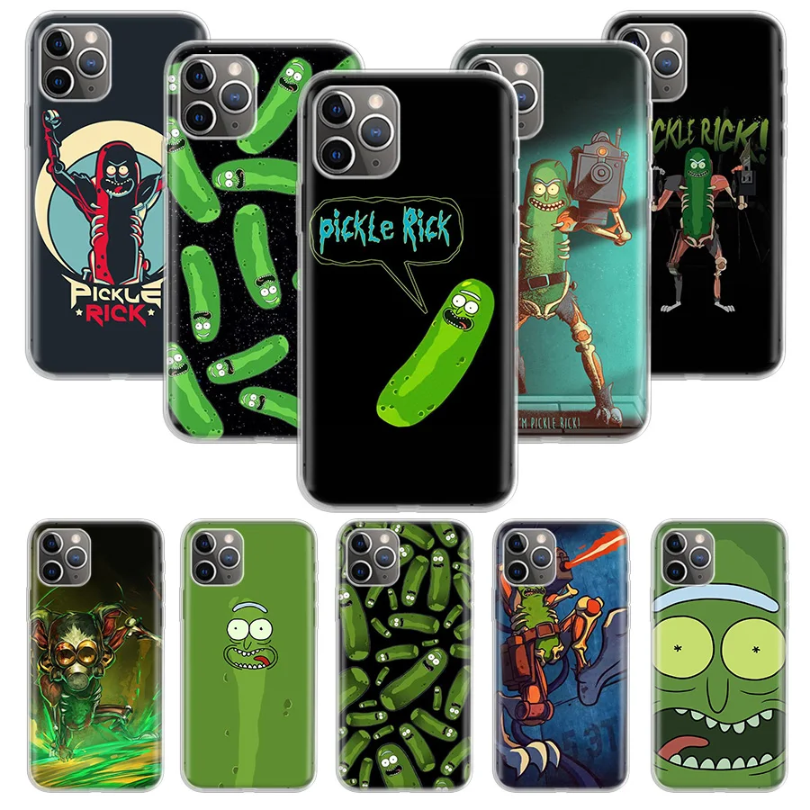 Чехол Rick and marty Pickle Rick для Apple iphone 11 Pro XS Max XR X 7 8 6 6S Plus 5 5S SE 10 десять подарочных силиконовых чехлов для телефона