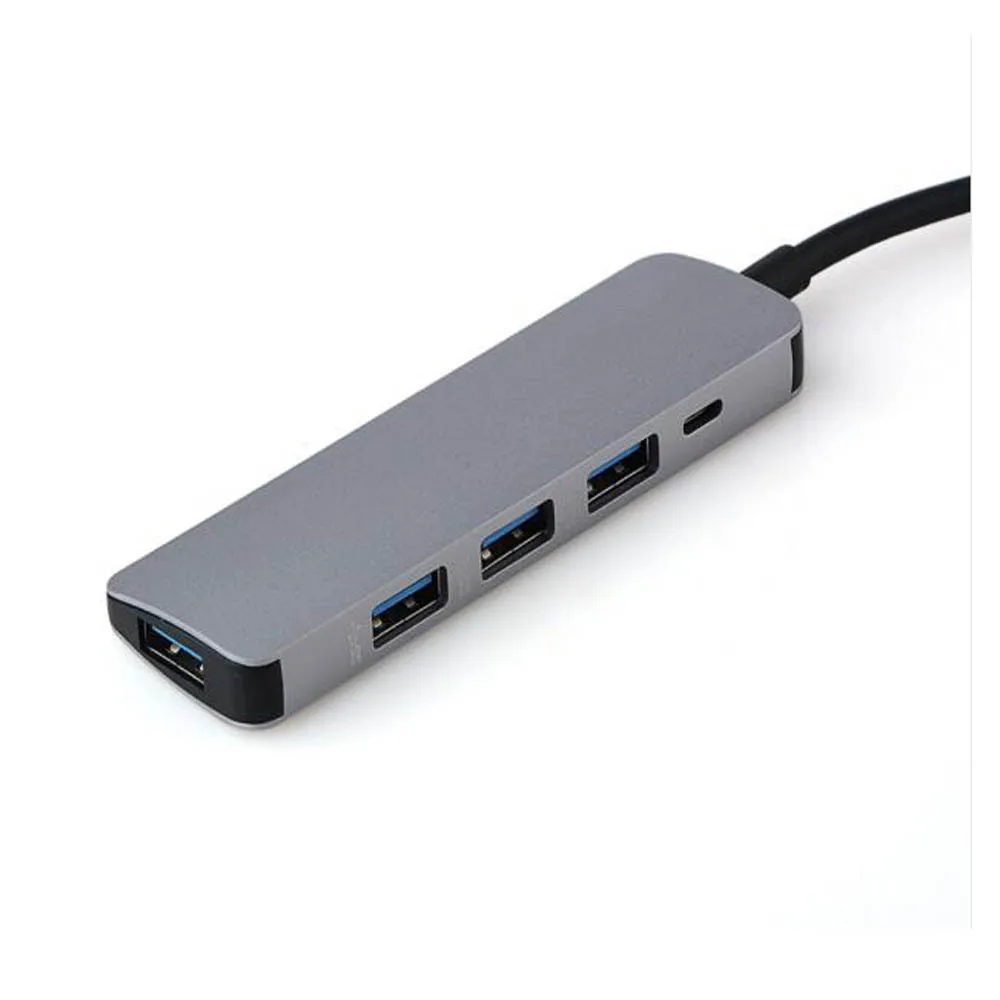 5 в 1 Алюминиевый сплав USB C концентратор type C к USB 3,0 адаптер для MacBook samsung Galaxy S9/S8 huawei P20 Pro type C концентратор USB 3,0