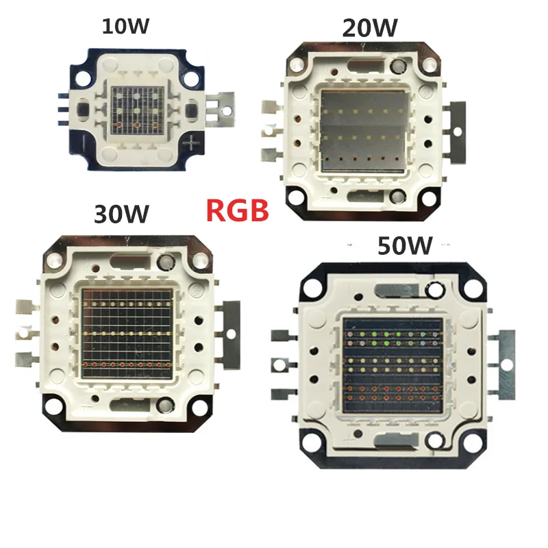 Led RGB Chip High Power COB Lamp 10W 20W 30W 50W 100W 35mli Chip Beads RGB Driver Blubs Epistar For DIY Spotlight Flood light