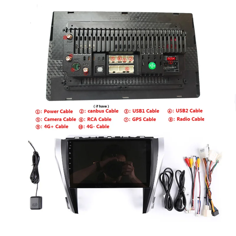 Best 10.1" Android 9.1 Car DVD Multimedia Player GPS For Toyota camry 2015 2016 2017 audio car radio stereo navigator bluetooth wifi 22