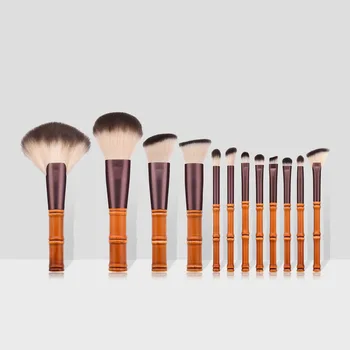 

12-piece Make-up Brush Set High-End Bamboo Joint Blush Brush Powder Brush shan xing shua Makeup Tool