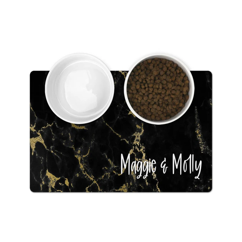 PU Leather Waterproof Pet Placemat Dog Mat Cat Mat Bowl Plate Pet Drinking Feeding Placemat Customize Name For Puppy And Kitten PU Leather Waterproof Pet Placemat Dog Mat Cat Mat Bowl Plate Pet Drinking Feeding Placemat Customize Name For Puppy And Kitten