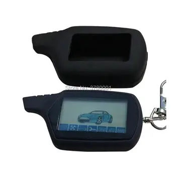 

Top Quality A91 2-way LCD Remote Control Key Fob + Silicone Case For Russian Two Way Car Alarm System Starline A91 Keychain