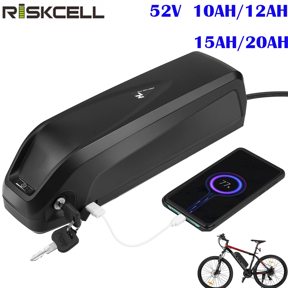 Hailong 52V 20ah eBike down tube battery 15AH bafang 1000w 1500w Lithium electric bicycle pack ebike batteri | Спорт и развлечения