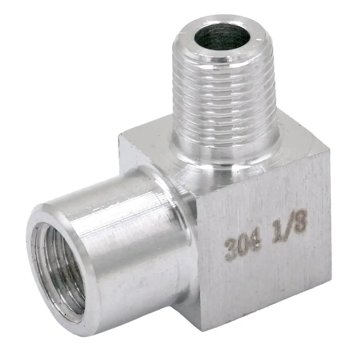 1/8 "BSP Weiblichen Zu Männlichen Gewinde Ellenbogen 90 Grad 304 Edelstahl Rohr Fitting Adapter Stecker Betriebs druck 250 bar