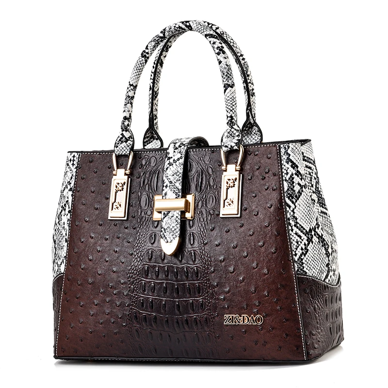 Luxury Women Leather Handbags Alligator Pattern Women Leather Bag Shoulder Bag for Women Sac a Main Femme Ladies Hand Bags