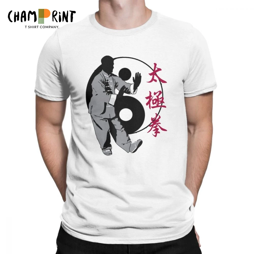 Мужская футболка Tai Chi Chuan Pa-Kua Yin Yang забавная хлопковая с коротким рукавом одежда
