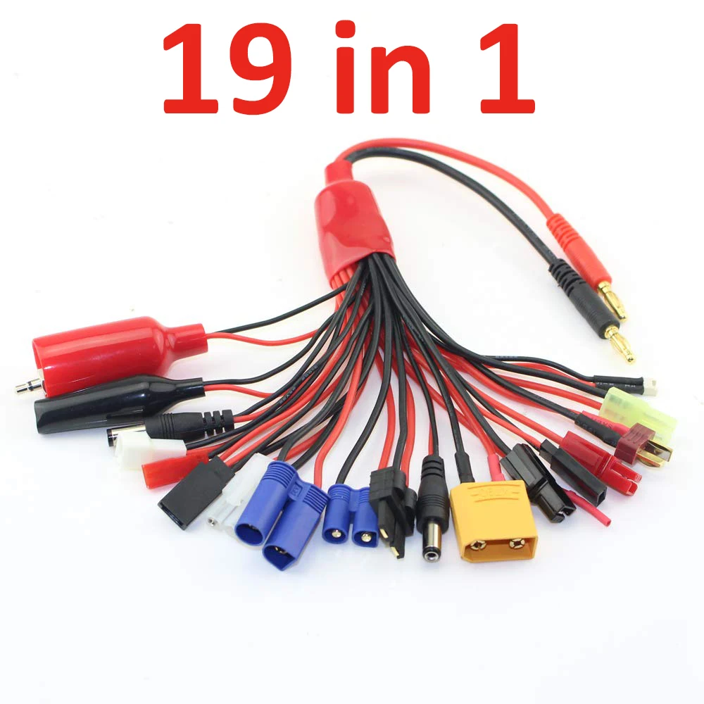 HXT 4mm to Banana Plug Adapter Charger Lead Cable for RC Lipo Battery 14AWG 
