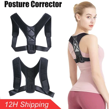 

Back Adjustable Posture Corrector Unisex Upper Back Brace Shoulder Lumbar Spine Clavicle Support Belt Corset Posture Correction