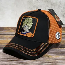 Высокое качество японского Аниме Драконий жемчуг Гоку сетки Дальнобойщик шляпа мультфильм бейсболка с заплатой Регулируемая папа шляпа Косплей ПИК КЕПКА Панама
