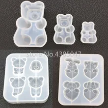 Различные формы для сахара в виде медведя Expoxy, ювелирные изделия из смолы, формы для изготовления ювелирных изделий, подвесные инструменты