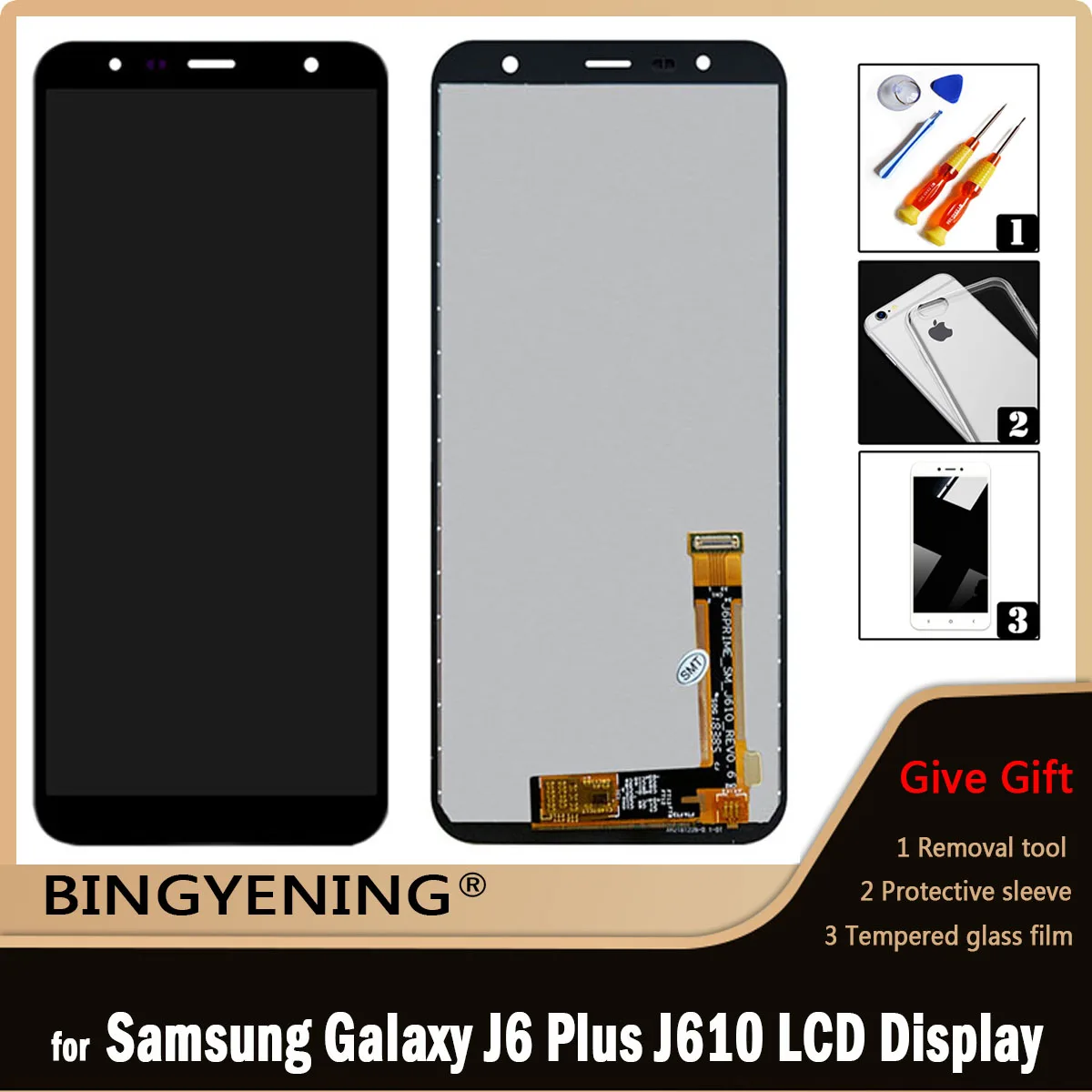 Для Samsung Galaxy J6 Plus + J610 J610F J610FN Полный ЖК-дисплей сенсорный экран дигитайзер в сборе