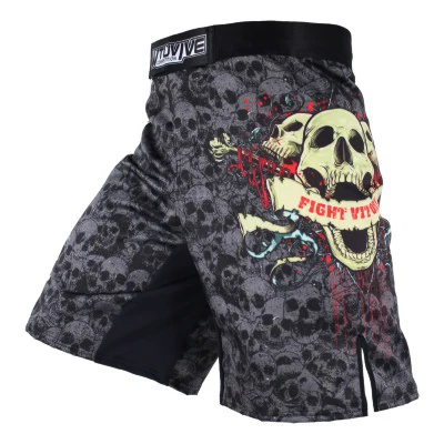 Черный череп мужской бокс, кикбоксинг шорты Fightwear MMA kick Boxing Fight trunks Топ черный тигр Муай Тай одежда для бокса - Цвет: WT22