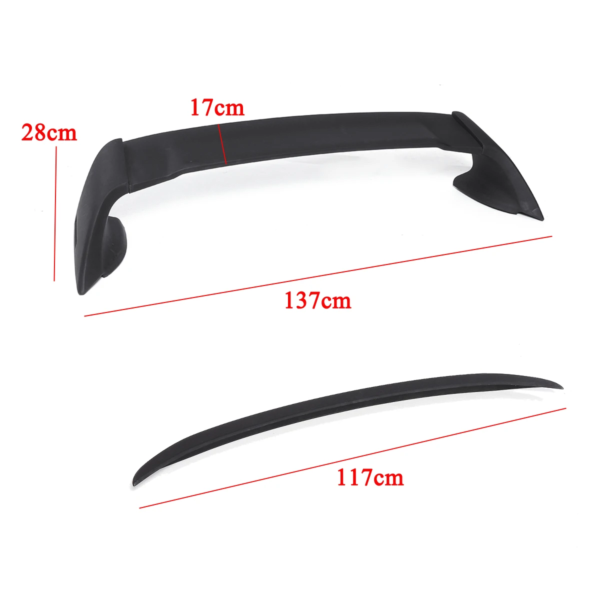 Autoleader автомобиль седан задний спойлер багажника крыло ABS черный матовый двойной автомобиль задний хвост ряд губы крыши для Toyota Corolla E170
