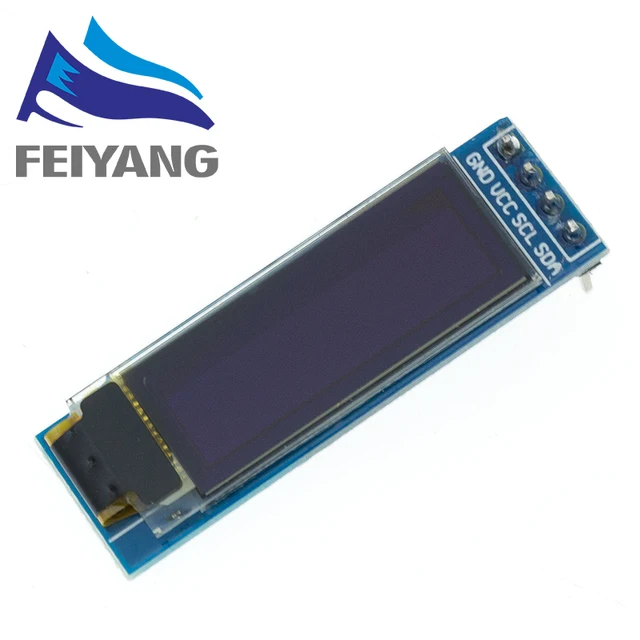 Display OLED 0.91 Pollici Blu - Modulo 128x32 Per Arduino, Con Interfaccia I2C