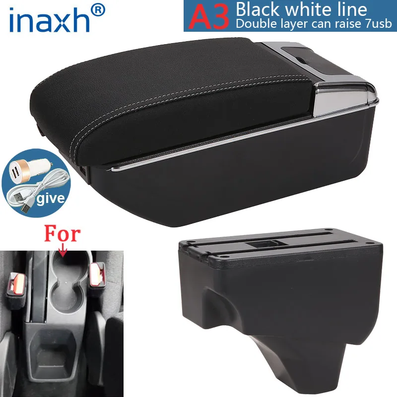 YJYWZH For Dacia Sandero Stepway Logan 2 Arrests Sandero 2 Arrest Double Layer Centre Console - View #6