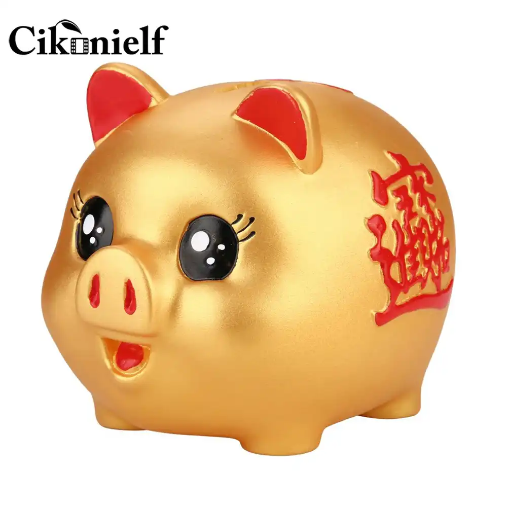 plastic pig money box