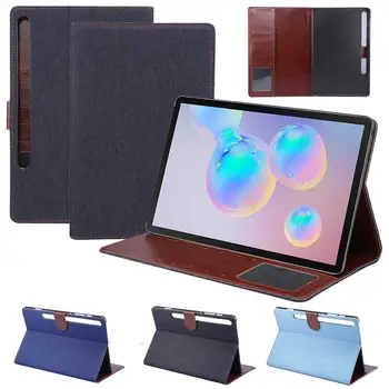 

PU Leather Flip Stand Cover For Samsung Galaxy Tab S6 10.5 inch SM-T860 SM-T865 2019 Case Business Auto Sleep Wake Smart Cover
