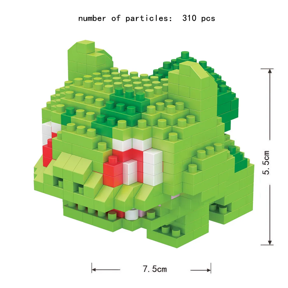New 41 style Pokemon Blocks Small Building Blocks Cartoon Picachu Animal Mini Model Education Game Graphics Pokemon Toys