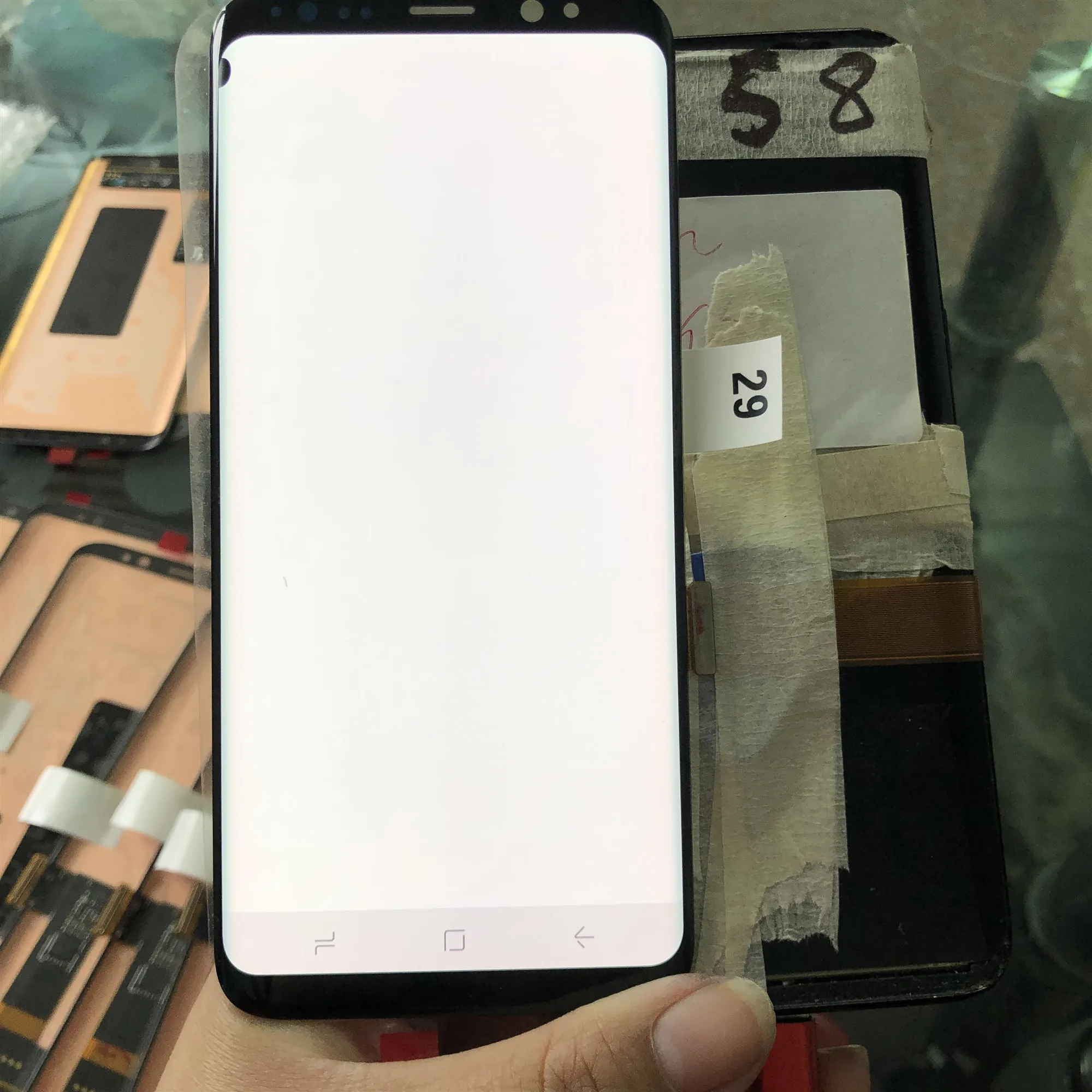 

100% Original Super Amoled LCD For Samsung S8 G950 G950U G950F Display Touch Screen Digitizer Assembly With Frame With Black Dot