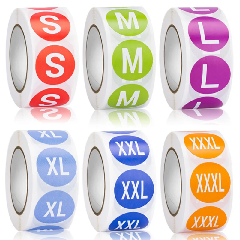 paper sticker labels size labels for clothes diameter 25mm ...