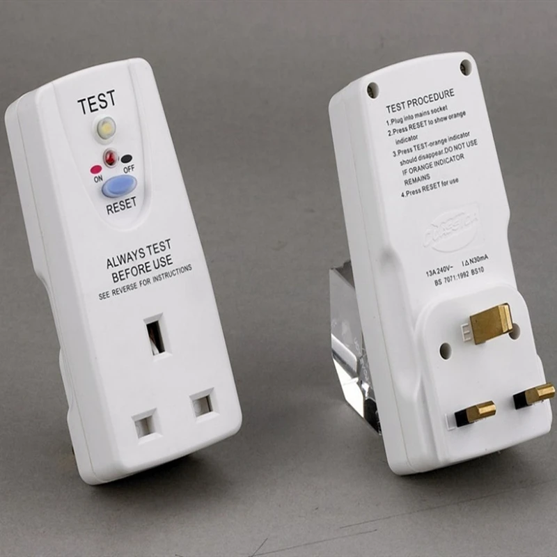 AABB-Великобритания вилка 13A Gfci защита от утечки разъем Rcd гнездо домашний выключатель вырез выключатель питания переключатель-Великобритания вилка