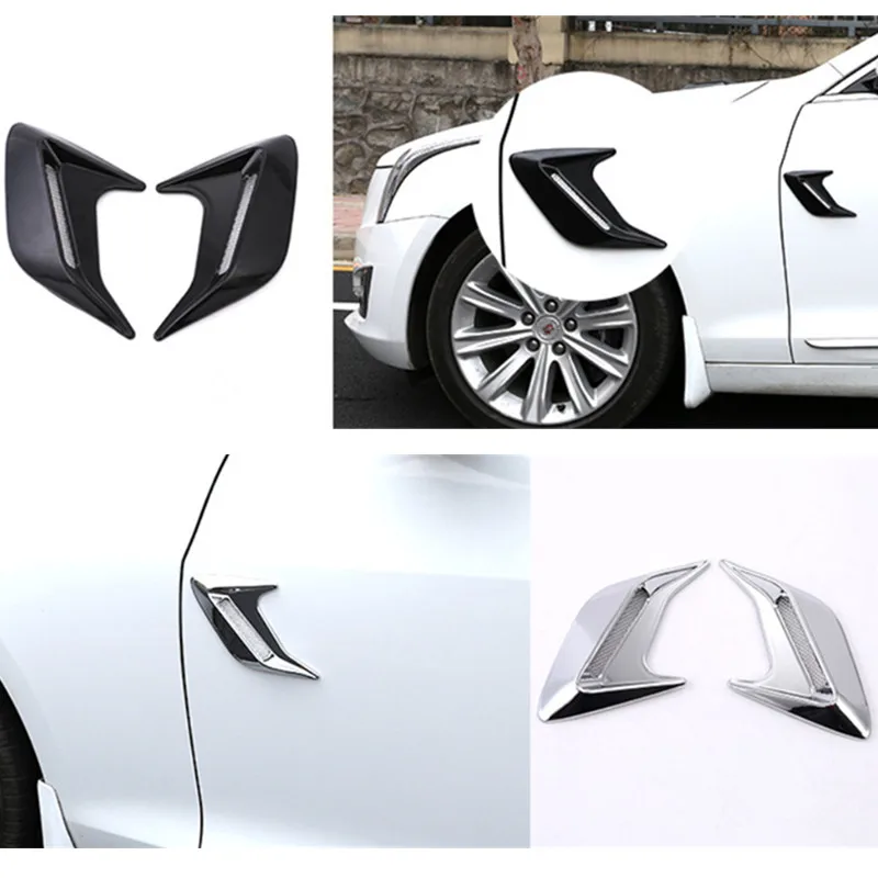 

2pcs Car Fender Sticker Car Simulation Side Vents Decorative for Kia Rio K2 K3 K4 K5 KX3 KX5 Cerato,Soul,Forte,Sportage R,Sorent