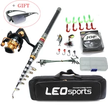 Новинка 1,8-3,6 м портативная телескопическая удочка для путешествий комбинированная спиннинговая катушка приманка набор линейной сумки лодка рок рыболовные снасти