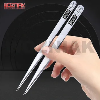

JC AIXUN Alloy steel Hand Precision tweezers 0.1mm 0.15mm for mainboard Chip IC bga Planting tin Flying wire clamp Repair Pinch