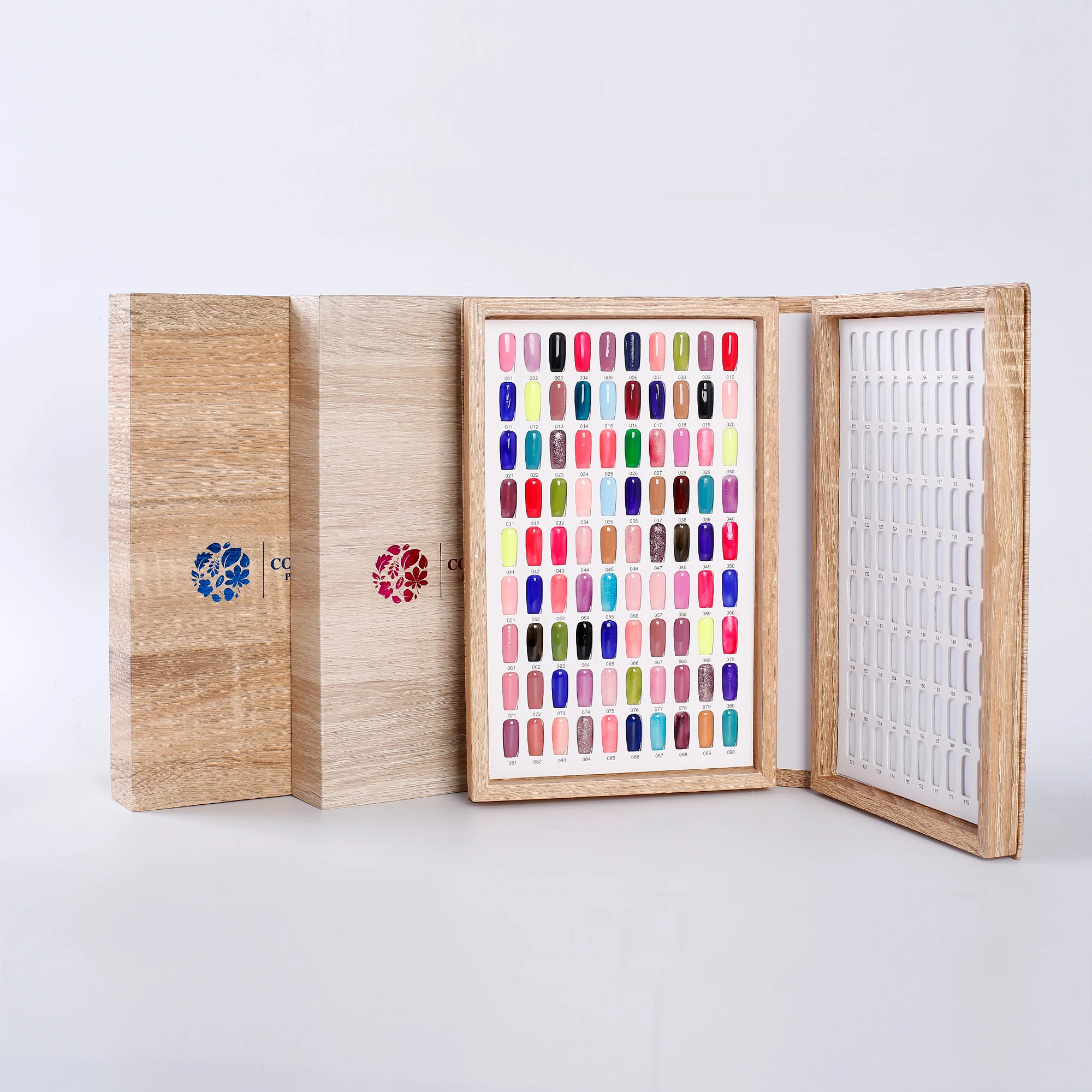 

Professional 180 Colors Nail Gel Polish Display Card Book Color Board Palette Stand with 192pcs False Nails Salon Show Tools
