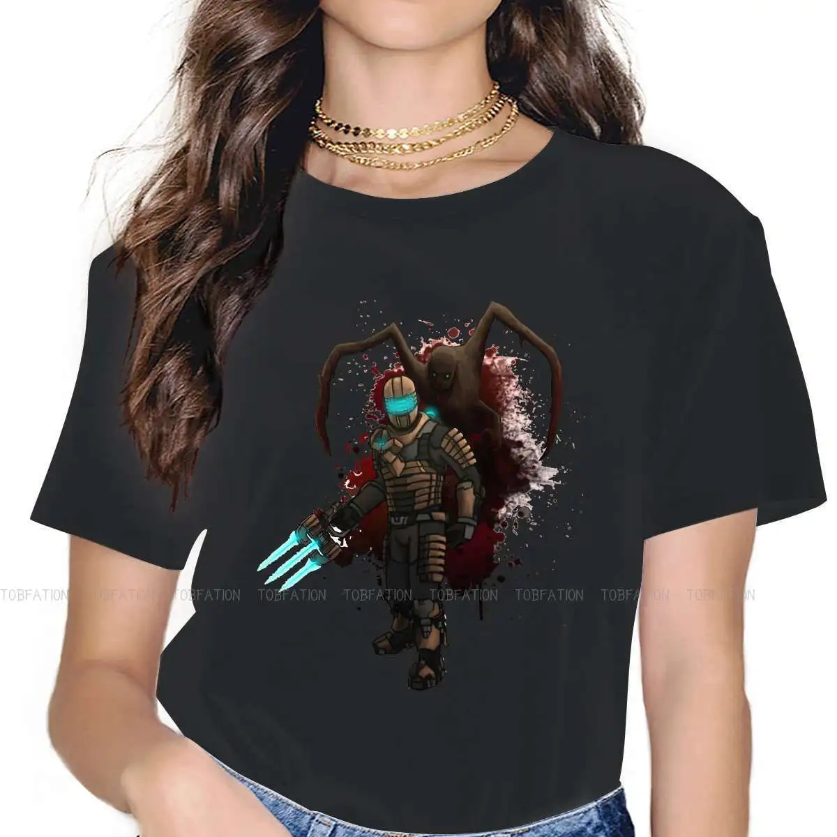 T-Shirt Per Videogiochi Dello Spazio Morto Dei Vestiti Femminili Di Bauxish Kawaii Vintage Female Blusas