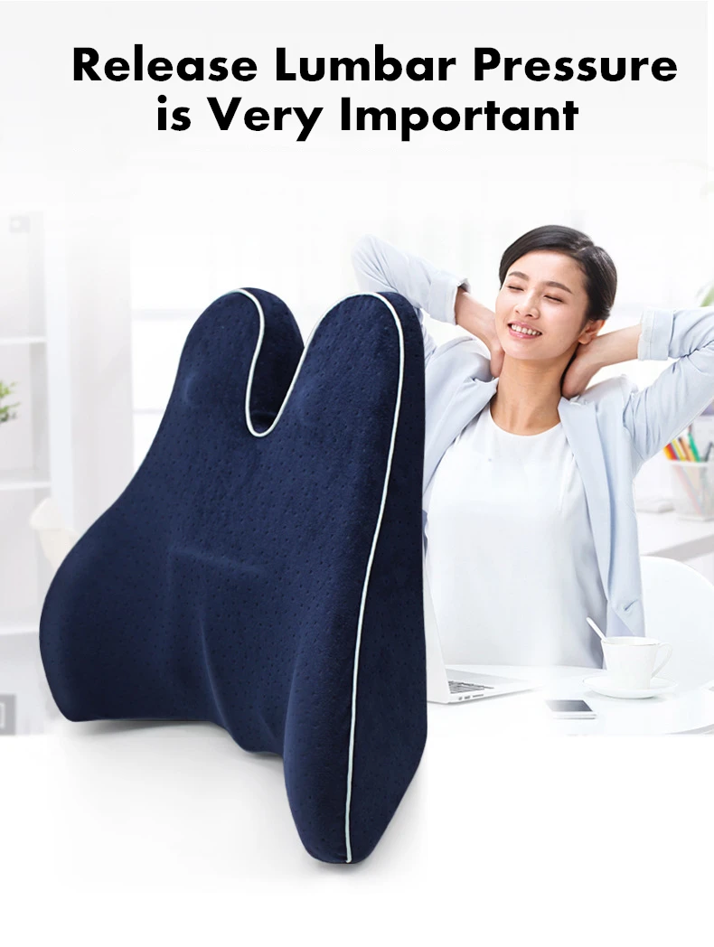 Горячая 2019 Memory Foam поясничная Боковая поддержка подушка позвоночника Coccyx защита ортопедического автокресла офисный диван подушка на