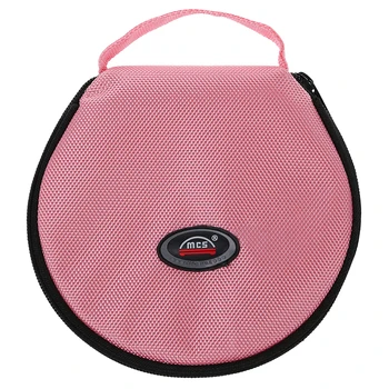 

SODIAL(R) Pink Nylon 20 Pcs Capacity CD DVD Holder Round Wallet Case