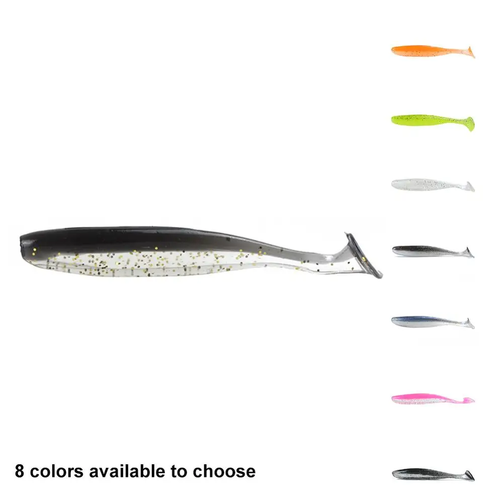 

10PCS Fishing Lure Soft Rubber Baits Fish-like Bionic Easy Shiner Jig Swimbait Artificial Double Color Silicone Soft Bait