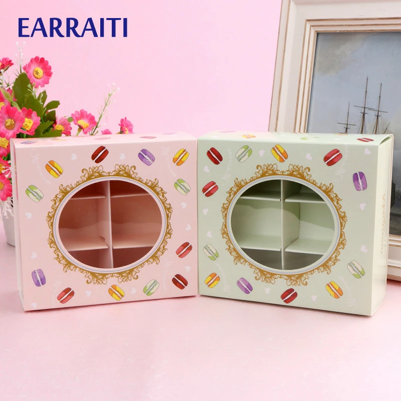 12 шт. коробка макарун свадебные сувениры для конфет тортов окно шоколадная