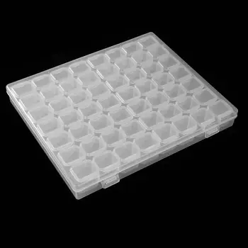 

56 Slots Plastic Nail Art Accessory Decorations Jewelry Rhinestone Storage Organizer Box Nails Tools