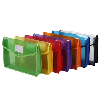 

9Pcs/Set A4 Plastic File Wallet Document Folder Premium Poly Pockets Envelope with Business Card Holder