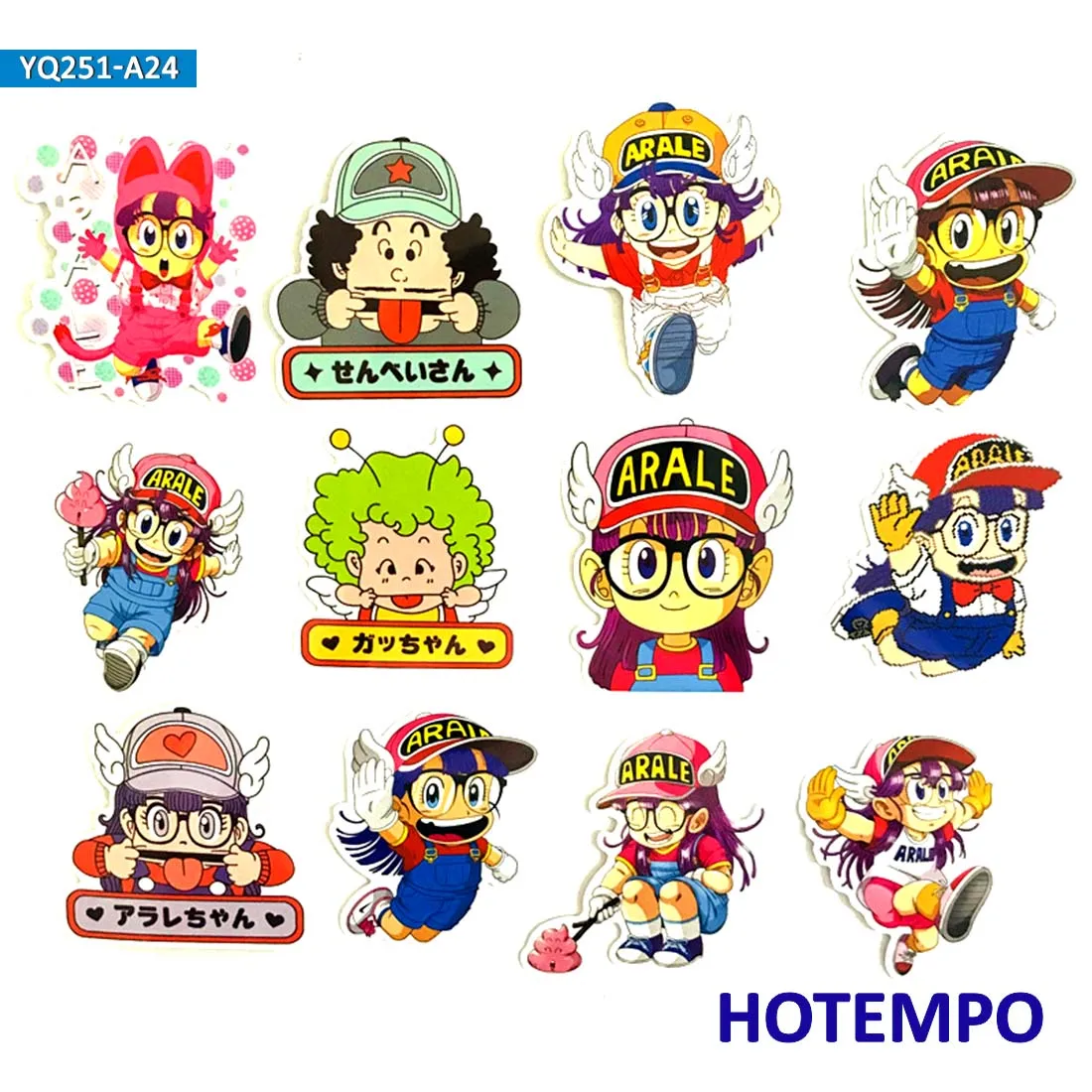 24 шт. Мультяшные Kawaii креативные милые наклейки Arale Dr. Slump для мобильного телефона, ноутбука, багажа, скейтборда, наклейки с фиксированной передачей