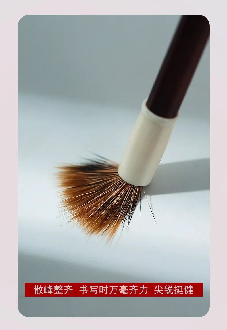 10 Pinceaux De Calligraphie Chinoise Pour Débutants - Manche En Bois, Poils Doux - Pour Art Sumi, Kanji, Aquarelle
