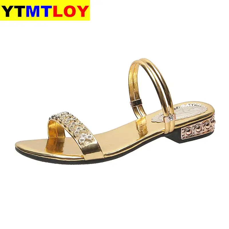 gold summer sandals