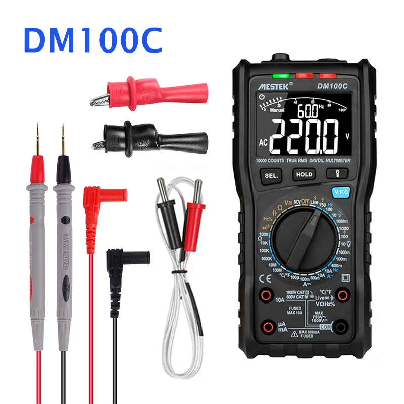 

True RMS Professional digital multimeter esr meter AC/DC voltmeter digital ammeter digital capacimeter temperature multimeter