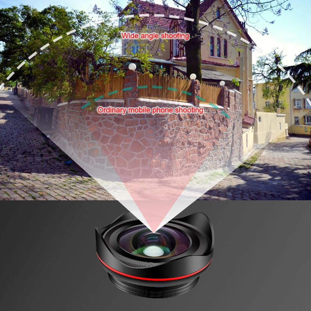 2 In 1 Clear Wide Angle Easy Install Anti-reflective Mobile Phone High-sharpness Tablet PC Macro Lens High Definition Universal