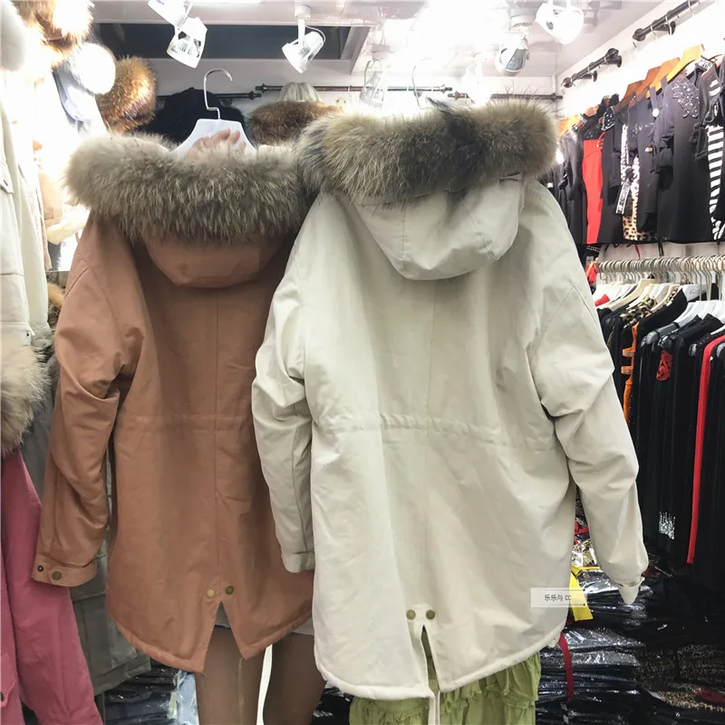 Kohuijoo зимнее пальто с воротником из натурального меха енота, женское повседневное плотное бархатное плотное теплое зимнее пальто с капюшоном, свободная верхняя одежда