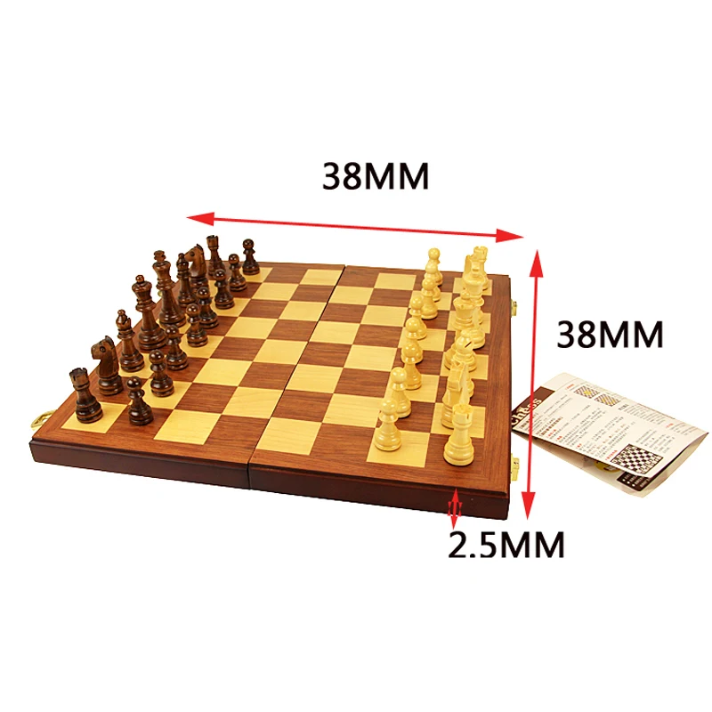 Categoria superior 38cm * 38cm conjunto de xadrez de madeira