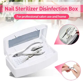 

Sterilizer Tray Box Alcohol Disinfection Box Salon Nail Metal Tools Disinfector Manicure Implement ToolAlcohol Disinfection Box