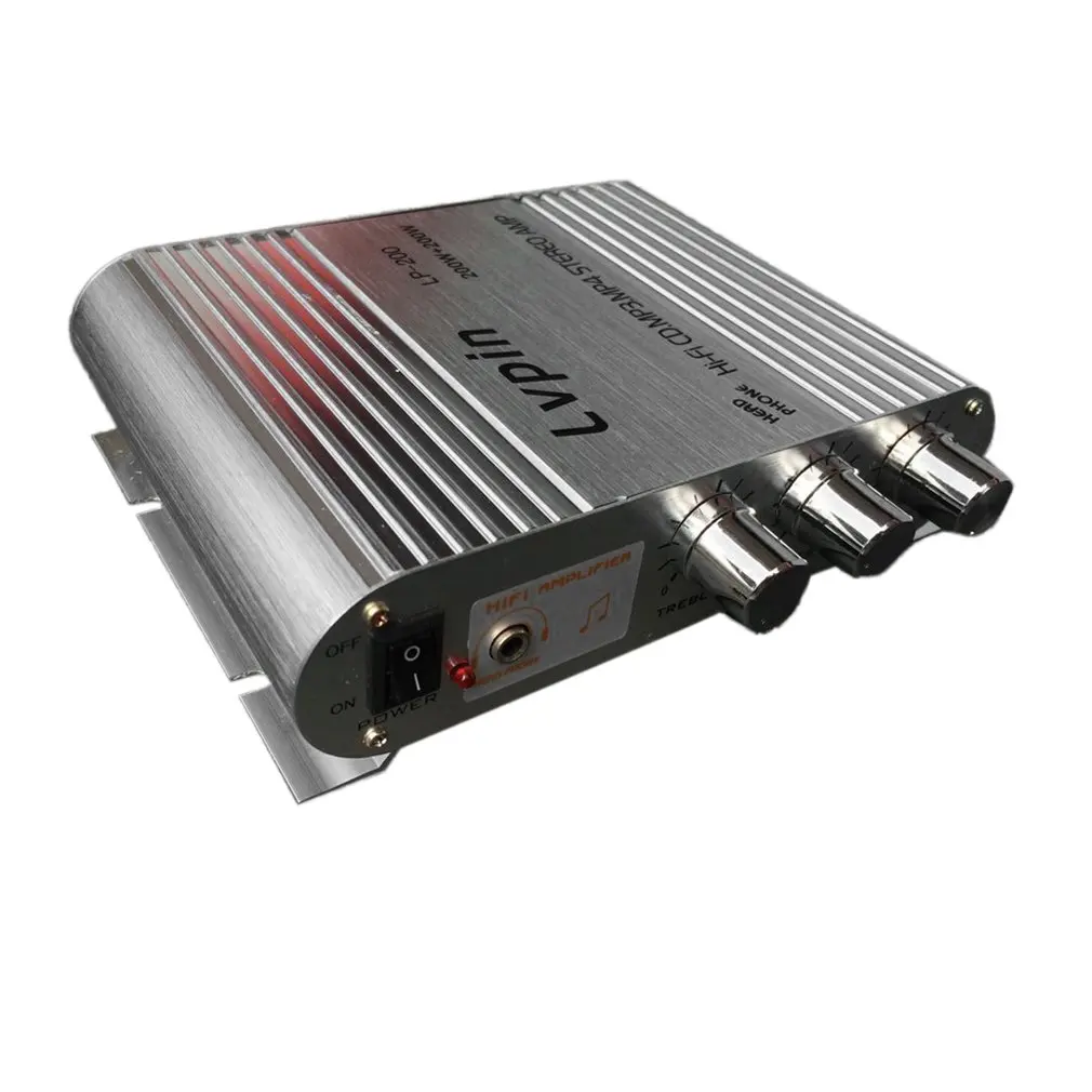 Hi-Fi Stereo Amplifier 20W CD MP3 Radio Car Auto Motor Boat Home Audio Stereo Bass Speaker AMPLIFIER  Verstarker Vehicle