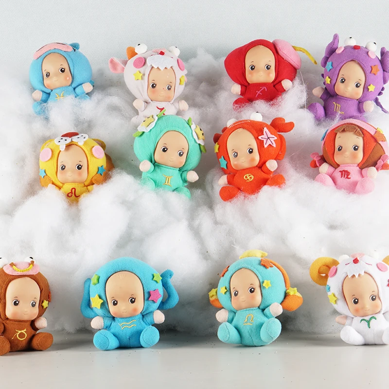 

Плюшевые игрушки 12 созвездий, милый висящий орнамент, модная мягкая игрушка с пряжкой для ключей, подарок на день Святого Валентина, подарок на день рождения для мальчиков и девочек