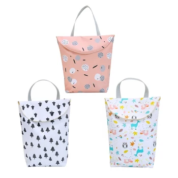 

Multifunctional Baby Diaper Organizer Reusable Waterproof Fashion Prints Wet/Dry Bag Mummy Storage Bag Travel Nappy Bag