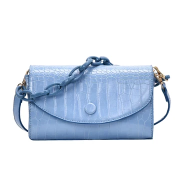 

crossbody bags for women Simple solid Alligator Leather Buckle Shoulder Messenger Bag for women bags for women 2020 sac femme